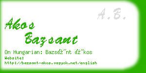 akos bazsant business card